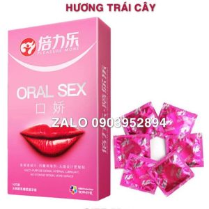 Bao cao su nội địa Trung miệng hương trái cây (BCS oral sex)